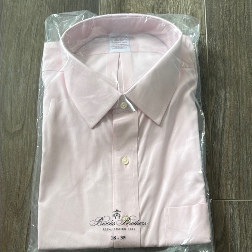 Brooks Brothers Pink Men's Shirt - Traditional Fit
